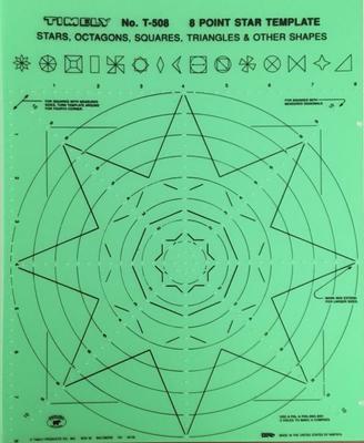 八角星绘图模板T508美国进口泰米TIMELY珠宝手绘设计规板尺子包邮