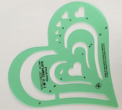 美国进口泰米心形绘图模板T504动漫珠宝首饰设计手绘尺子规板包邮