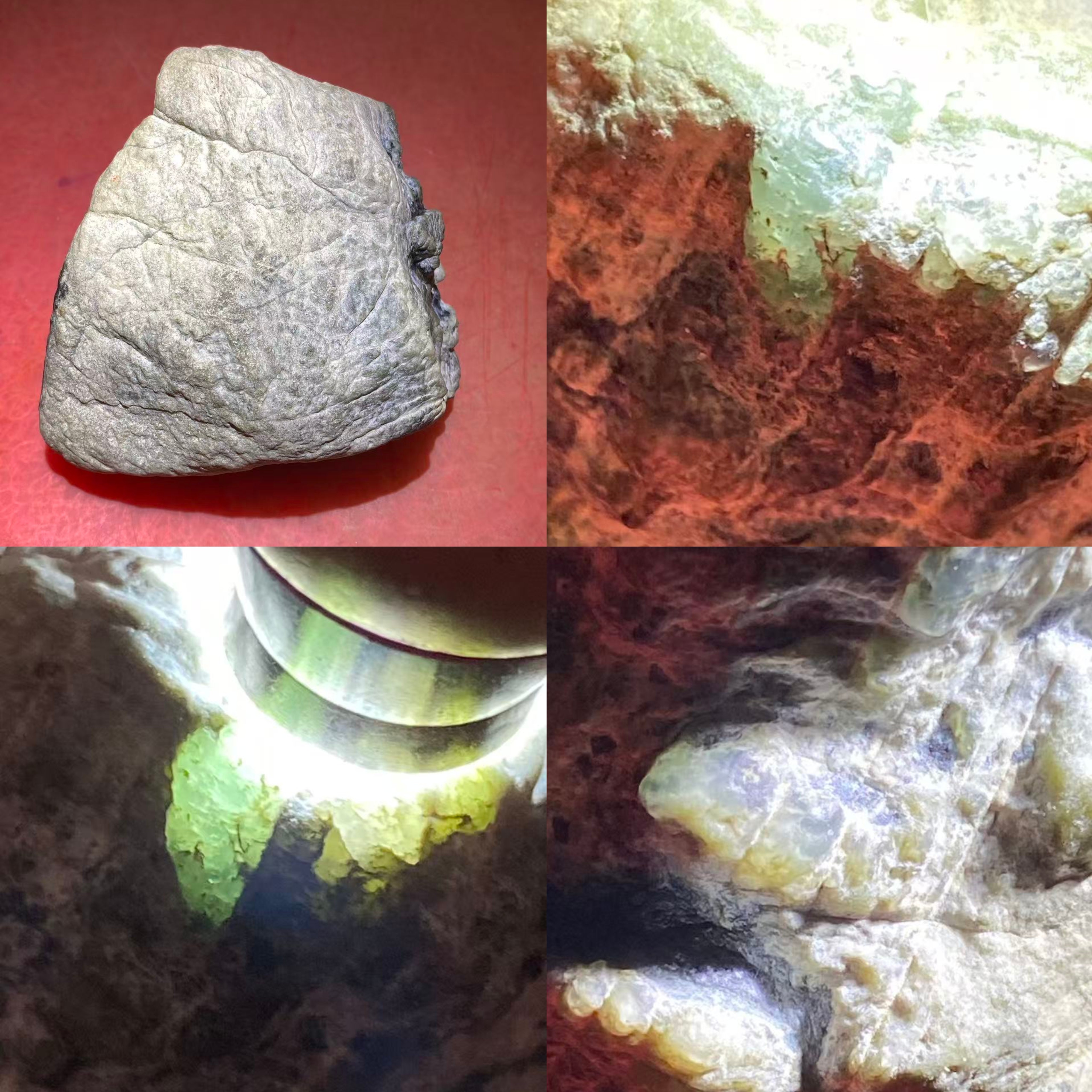天然A货翡翠原石白皮莫西沙脱沙翻冰渣正冰皱皮糯冰牌子挂件料
