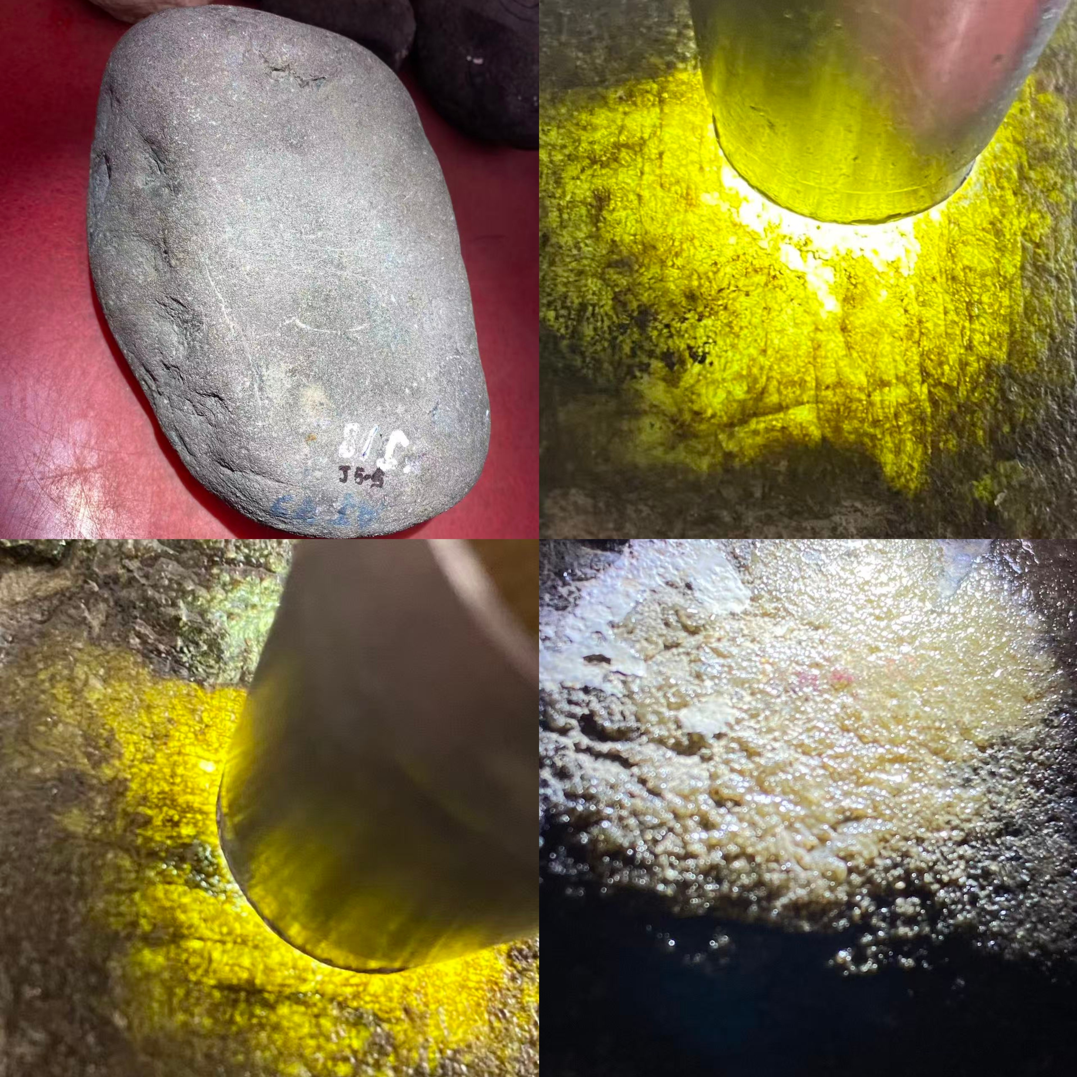 莫西沙水泥皮天然翡翠原石起冰渣翻砂均匀正冰玉石脱沙糯冰手镯料
