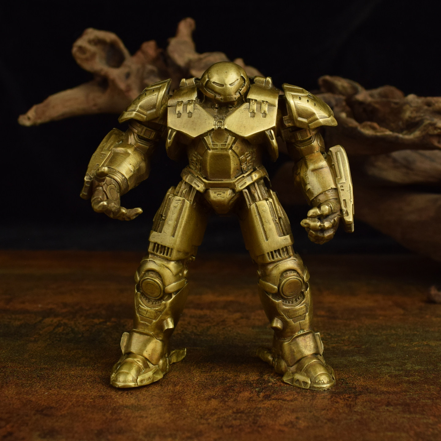 黄铜实心创意机器人桌面摆件工艺品模型手办反浩克文玩礼品装饰