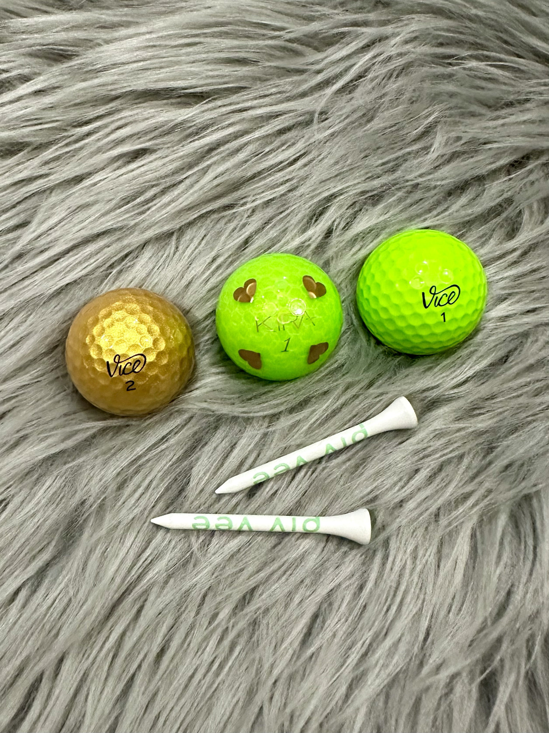 现货日本进口满天心爱心钻石vs vice 绿球高尔夫球限量版全新新球