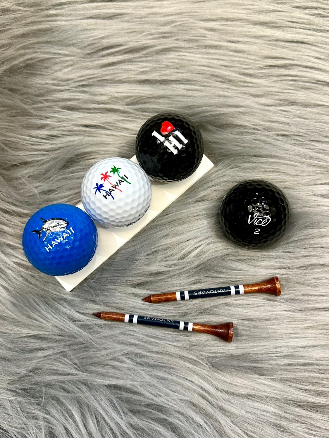 现货原装进口美国夏威夷HAWALL vs vice黑高尔夫球限量版新球全新