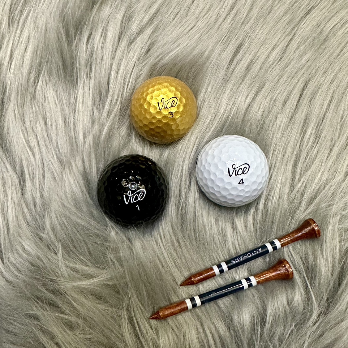 现货原装进口Vice Golf限量版高尔夫球黑白金专业全新新球一组3颗