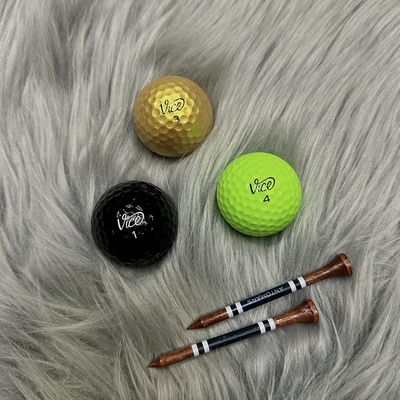 原装进口Vice Golf限量版高尔夫球黑绿金专业全新新球一组3颗现货