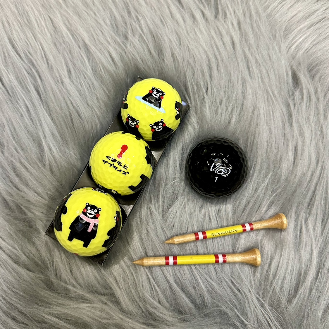 现货 日本进口围巾熊本过冬季黄色高尔夫球vs vice限量版全新新球