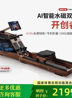 麦瑞克划船机MR-950双轨水磁双阻力划船器抽屉式推拉折叠健身器材