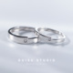 GUISU归素 不期而遇原创设计999纯银情侣对戒足银高级感戒指一对