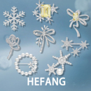 何方雪花胸针晓雪枫叶hefang奶油意面轻奢高级感百搭小香风配饰