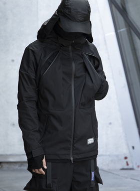 whyworks 赛博朋克城市轻机能冲锋衣夹克外套潮牌风衣techwear