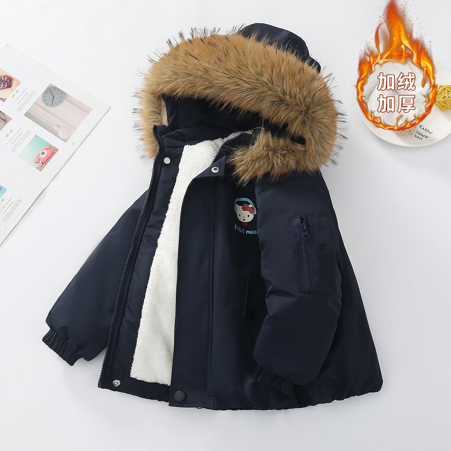 大童装冬装女孩棉衣棉服冬季