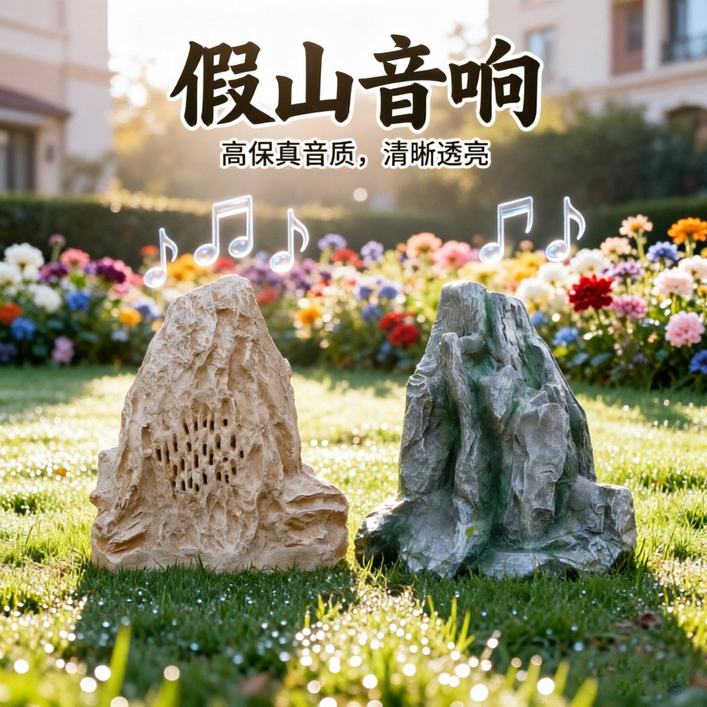 小草音响新假山仿石户外防水草坪音响音箱室外草地花园庭院爆款