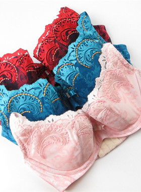 欧系列正品75B75C75D刺绣薄棉杯大罩杯胸罩薄内衣女文胸 OA13358