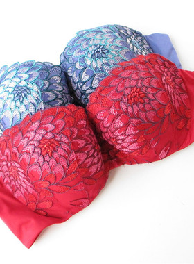 欧系列正品70BC/75AC刺绣收副乳三排扣聚拢胸罩女内衣文胸OA22363