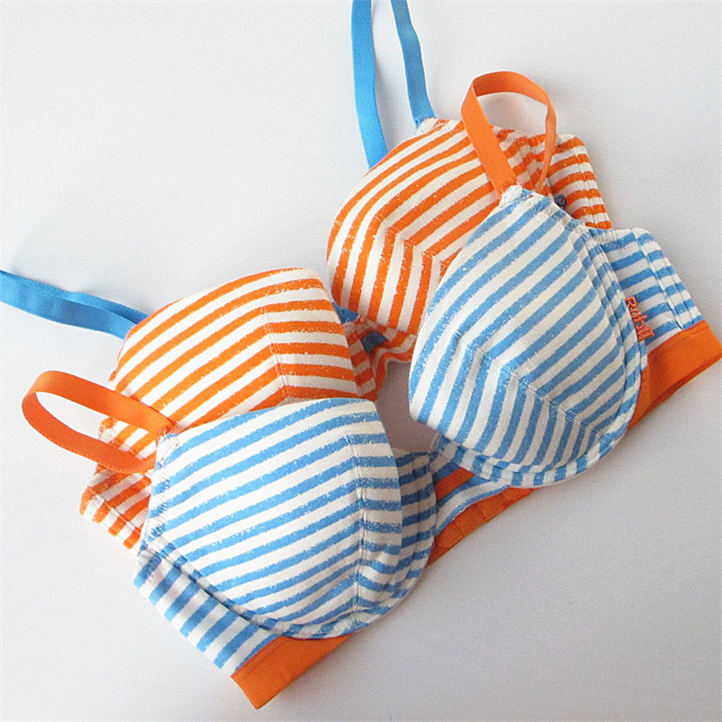 欧系列正品清新条纹文胸