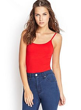 F21专柜正品休闲纯色百搭打底95%棉质女背心吊带063562