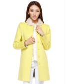 中长款 艾格伊品正品 圆领修身 29%毛呢外套大衣女冬130234122无毛领