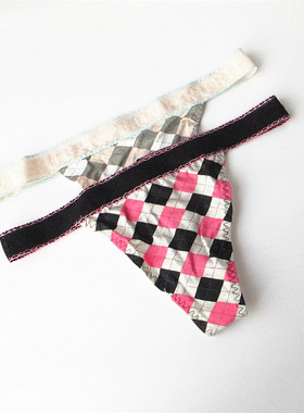 欧系列正品c-13-2-3-2格子莫代尔棉质丁字裤T裤女底裤内裤RB50039