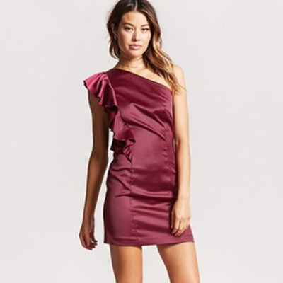 F21正品A-15-6-2-1荷叶边小礼服夏连衣裙148750