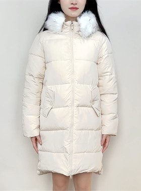 包邮cache正品休闲甜美连帽中长款宽松加厚秋冬棉衣棉服女8836001