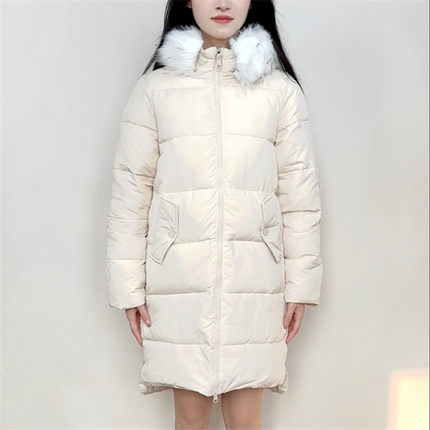 包邮cache正品休闲甜美连帽中长款宽松加厚秋冬棉衣棉服女8836001