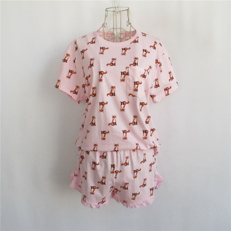 纯棉正品纯棉t恤睡衣套装