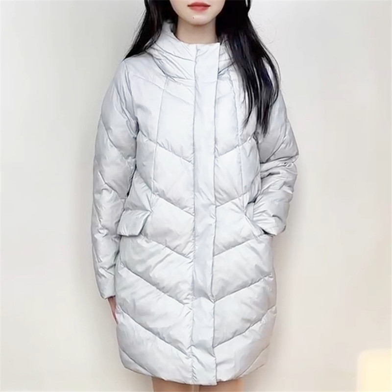 拉系列专柜正品连帽茧型羽绒服