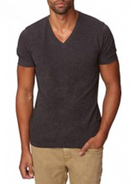 F21正品A-15-7-2-3休闲V领60%棉纯色潮夏男T恤137761