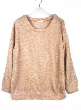 好俪姿hongys正品宽松圆领不扎人长毛针织衫秋冬毛衣女 593111261