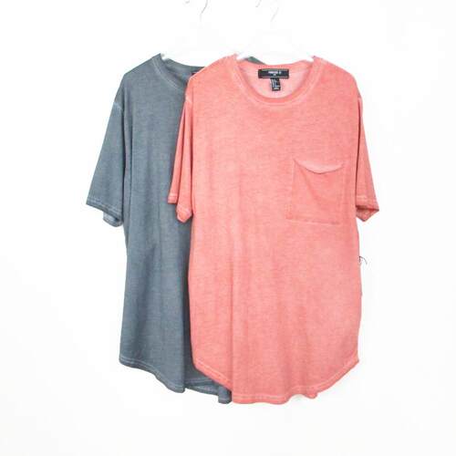 F21系列圆领短袖做旧纯棉