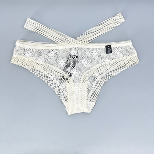 艾格伊品专柜正品性感透视低腰蕾丝M三角裤底裤内内裤女8E0771076
