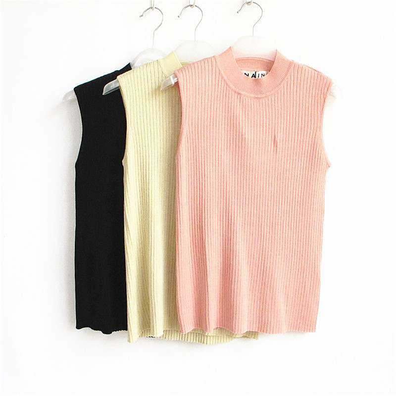 新品女装正品圆领无袖针织T恤