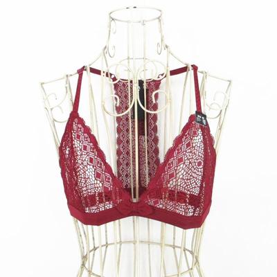 无钢圈超薄蕾丝杯镂空文胸