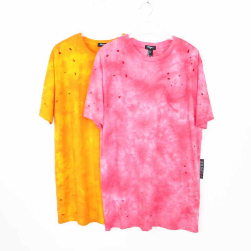 专柜正品圆领短袖破洞t恤