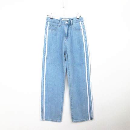 cache正品百搭显高显瘦高腰阔腿牛仔裤春秋长裤女 5181021