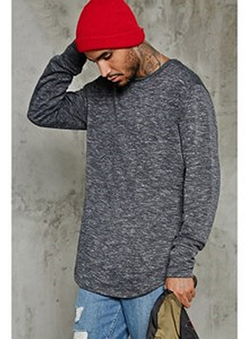 F21专柜正品美国潮牌百搭修身圆领套头圆摆春秋棉质男卫衣 250082