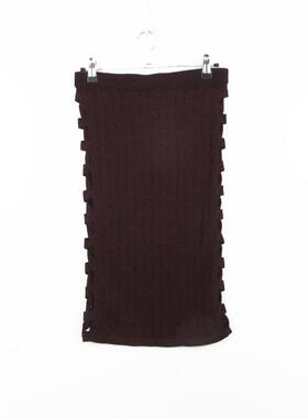 F21专柜正品性感镂空针织裹身中裙纯色半身裙 123764