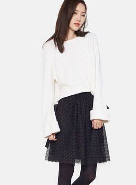 艾系列专柜正品甜美少女双层薄纱A字裙短裙半身裙女春夏8A0217002