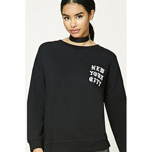 F21专柜正品个性圆领套头露背绑带棉质卫衣女春秋外套231001