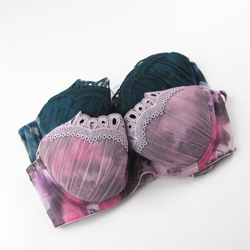 欧系列正品水墨印花薄棉杯胸罩