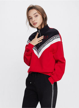 cache专柜正品休闲中国风立领刺绣加绒卫衣春秋外套女 9620010