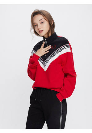 cache专柜正品休闲中国风立领刺绣加绒卫衣春秋外套女 9620010