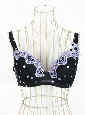 欧系列正品C-2-2-1-2刺绣薄杯聚拢双排扣胸罩女内衣文胸 RA13159