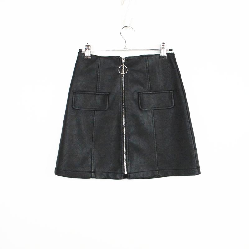 A字仿皮cache正品半身裙秋冬