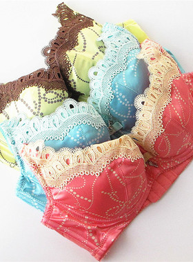 欧系列正品70B75B75C蕾丝缎面薄棉杯三排扣胸罩女内衣文胸RA13335