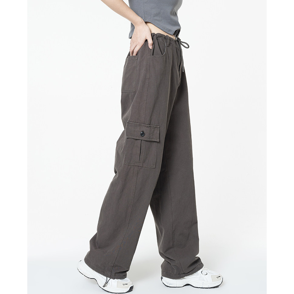 Mixblu麦斯兰专柜正品中性工装裤直筒100%棉休闲裤女春秋BX725009