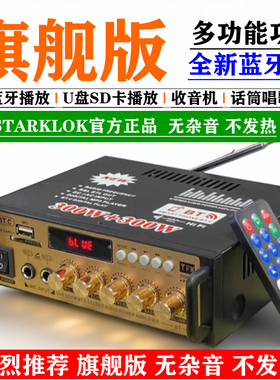 全新升级大功率迷你型蓝牙功放无损12V插卡U盘收音功放机车载家用