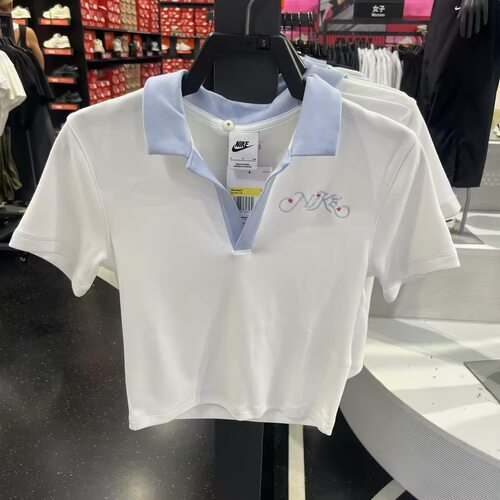 佳佳正品耐克女生POLO衫网球短袖T恤刺绣半袖短款打底衫IR7565