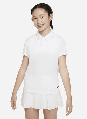 佳佳正品耐克大童女孩翻领Polo衫速干衣短袖T恤高尔夫上衣DN1967