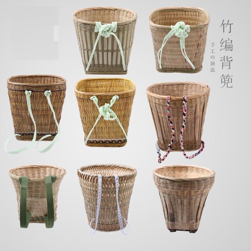 背篓竹编农用竹子篓筐背篼买菜背箩筐背筐大竹筐特大号竹制品大全